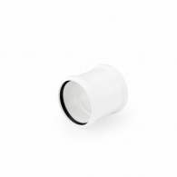 Муфта Rehau Raupiano Plus двухраструбная 50 c резиновым уплотнительным кольцом