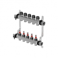 Коллектор с расходомерами Uponor Vario S стальной, выходы 11X3/4 Евроконус